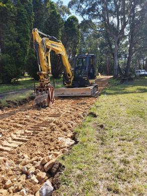 Land excavation and landfill land excavation and fill on farmland with a yanmar excavation sprocket