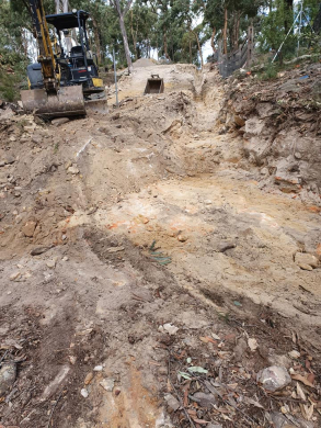 Trench digging trench digging on rural property