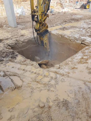 Residential land excavation land excavation clay and sandstone